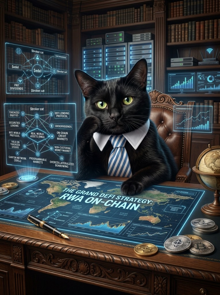 Broker Cat at holographic RWA strategy desk
